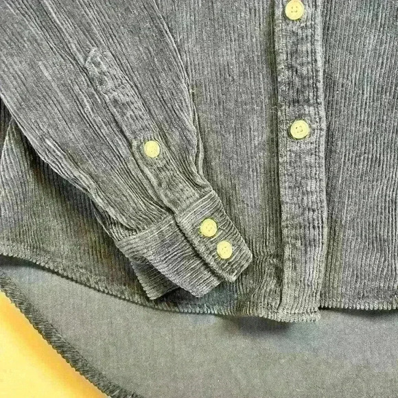 ARITZIA Denim Forum Barn Jacket Corduroy Shacket Button Up Blue Jacket Women M - Picture 8 of 10